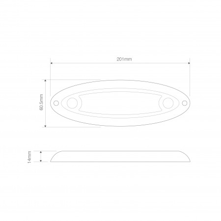 Touch Switch Oval Interior Lamp
